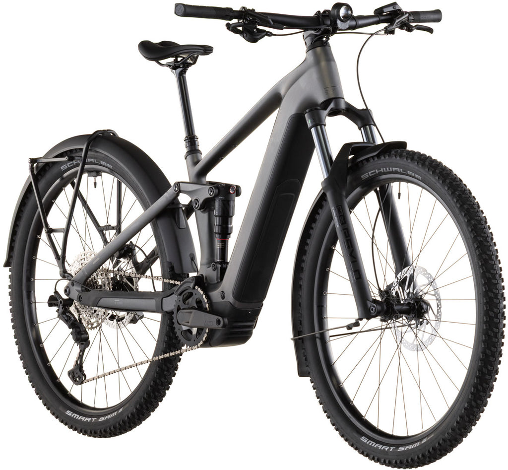 2026 Cube Stereo Hybrid ONE22 Race 800 FE Electric Full Suspension Mountain Bike In Slab Grey & Chrome