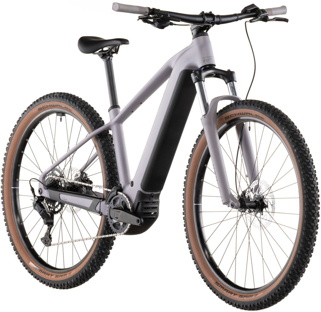 2026 Cube Reaction Hybrid Performance 600 Electric Hardtail Mountain Bike In Plum Grey & Black