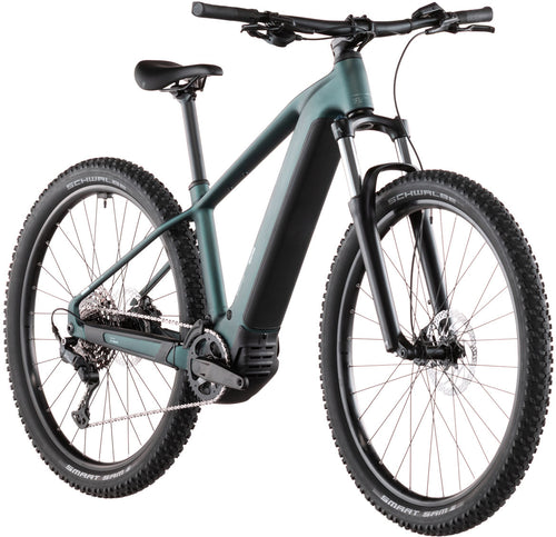 2026 Cube Reaction Hybrid One 600 Electric Hardtail Mountain Bike In Royal Green & Prism