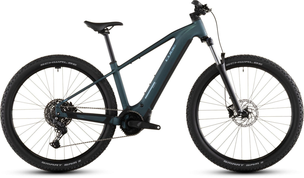 2026 Cube Reaction Hybrid One 600 Electric Hardtail Mountain Bike In Royal Green & Prism