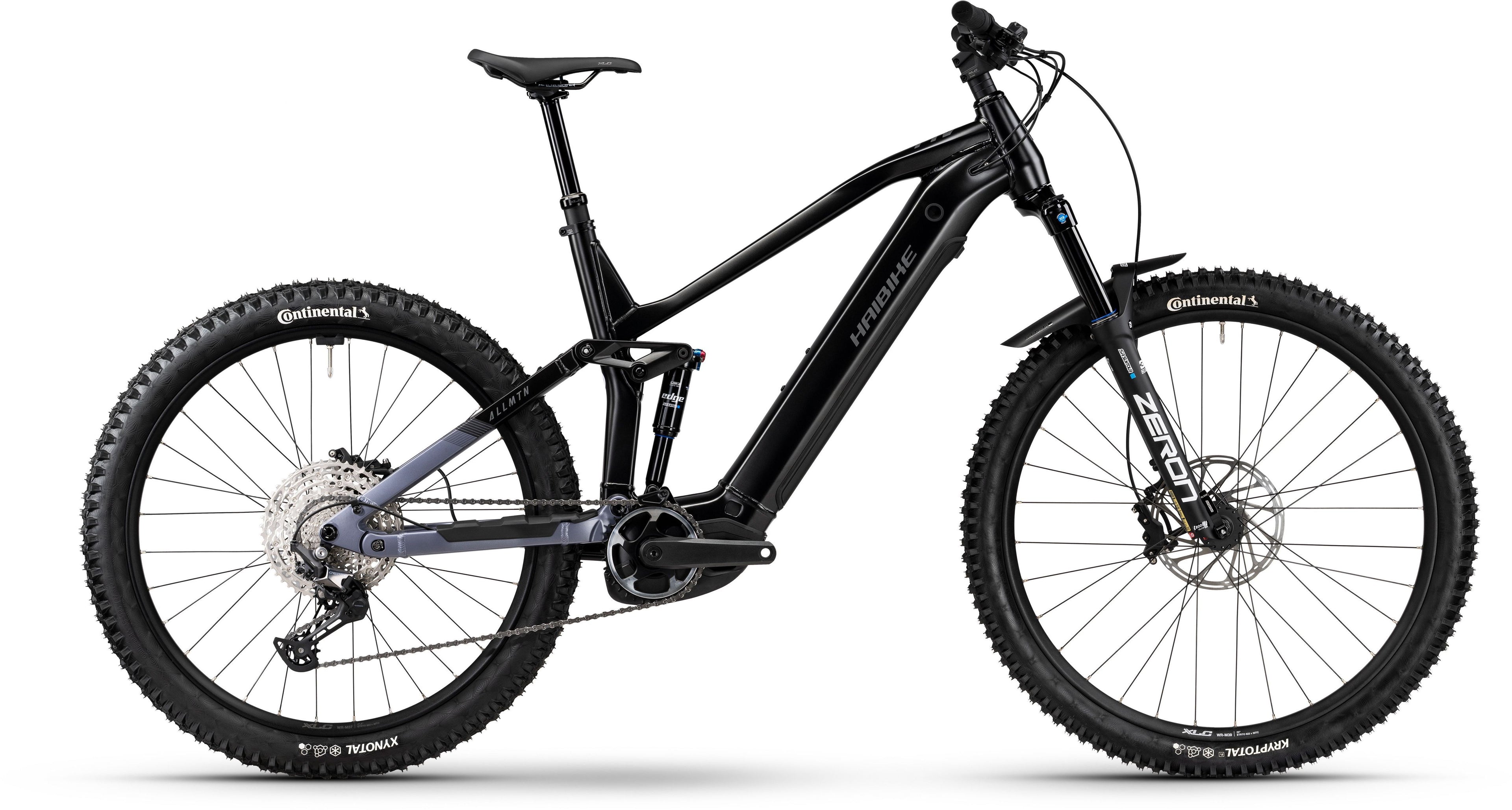 2026 Haibike AllMtn 2 Electric Full Suspension Mountain Bike In Black Blue Gloss