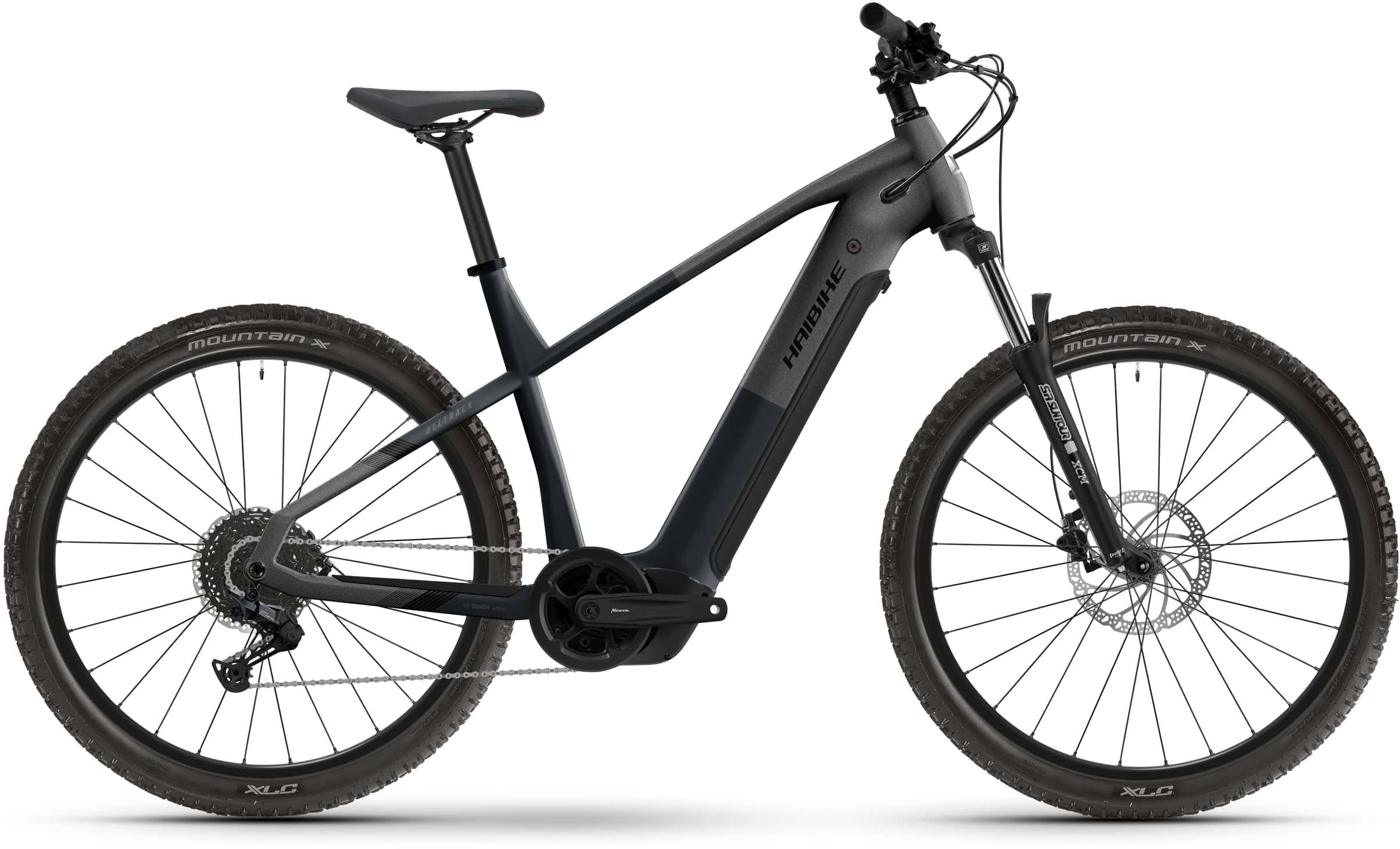 2026 Haibike AllTrack 4 Electric Hardtail Mountain Bike In Stealth Blue & Dark Silver Glossy