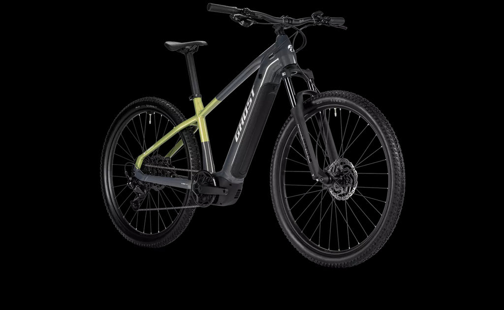 2026 GHOST E-Teru Electric Hardtail Mountain Bike In Black Eel & Cactus Glossy