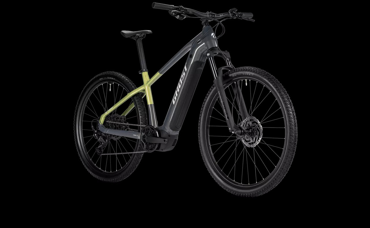 2026 GHOST E-Teru Electric Hardtail Mountain Bike In Black Eel & Cactus Glossy